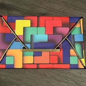 Colorful Geometric Clutch